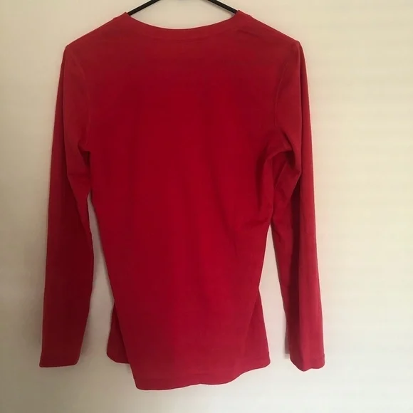Nike Dri Fit Long Sleeve Shirt in Red - Picture 3 of 6